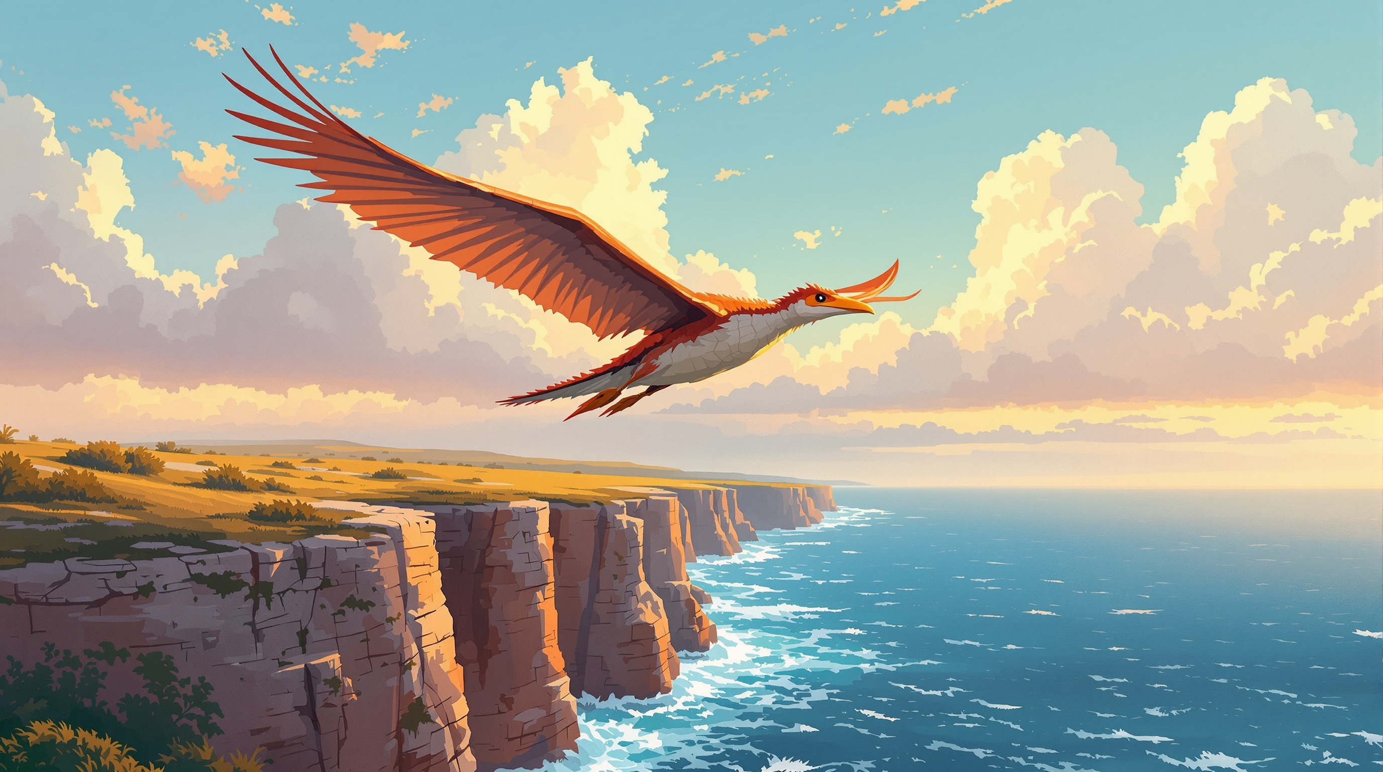 pterodactyl storybook wall art print for kids rooms
